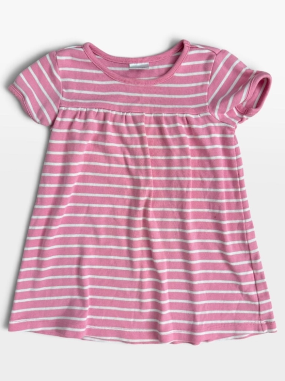 Pink and white striped dress